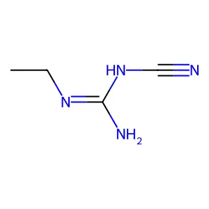 N''-cyano-N-ethylguanidine structure