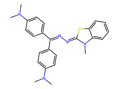 3-Methyl(bis(4-(dimethylamino)phenyl)methylene)hydrazone-2(3H)-benzothiazolone structure