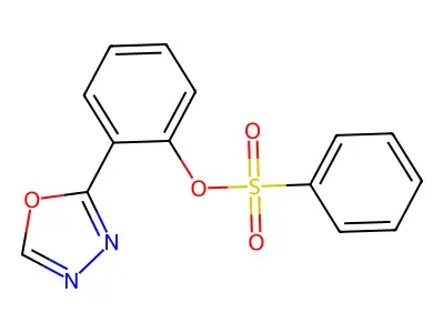 2-(1,3,4-Oxadiazol-2-yl)phenyl benzenesulfonate structure