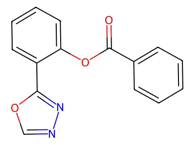 2-(1,3,4-Oxadiazol-2-yl)phenyl benzenecarboxylate structure