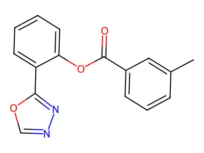 2-(1,3,4-Oxadiazol-2-yl)phenyl 3-methylbenzenecarboxylate structure