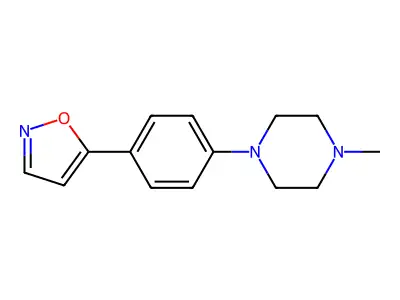 1-[4-(5-Isoxazolyl)phenyl]-4-methylpiperazine structure