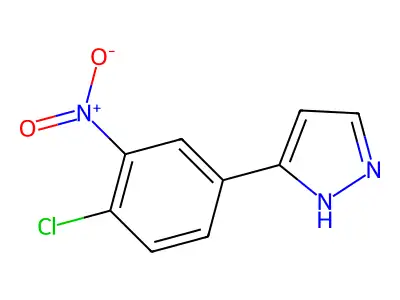 5-(4-chloro-3-nitrophenyl)-1H-pyrazole structure