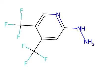 2-Hydrazino-4,5-bis(trifluoromethyl)pyridine structure