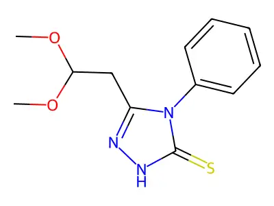 5-(2,2-dimethoxyethyl)-4-phenyl-4H-1,2,4-triazole-3-thiol structure