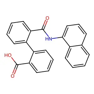 2'-[(1-Naphthylamino)carbonyl]-2-biphenylcarboxylic acid structure
