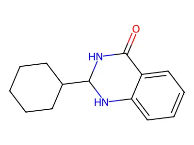 2-cyclohexyl-2,3-dihydroquinazolin-4(1H)-one structure
