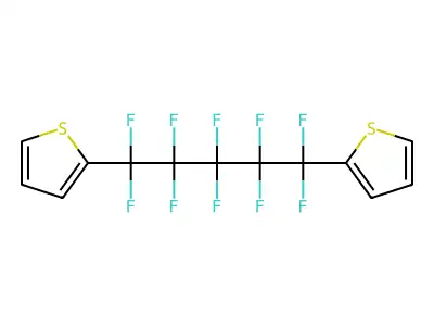 Thiophene, 2,2'-(decafluoropentamethylene)di- structure