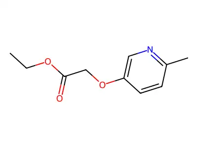 Ethyl 6-methyl-3-pyridyloxyacetate structure