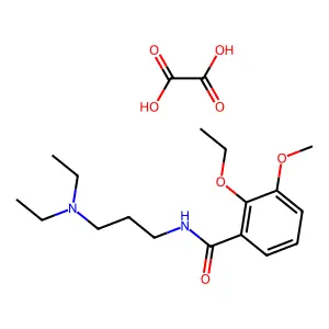 Benzamide, N-(3-diethylaminopropyl)-2-ethoxy-3-methoxy-, oxalate structure