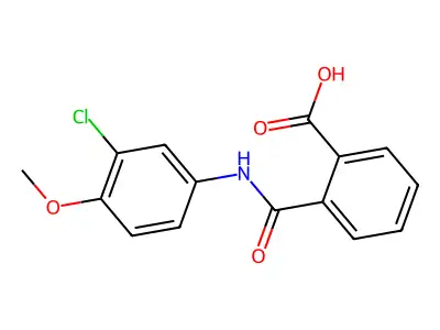 2-[(3-Chloro-4-methoxyphenyl)carbamoyl]benzoic acid structure
