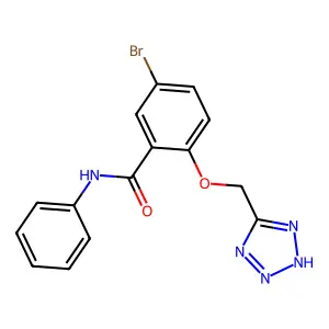 Benzamide, 5-bromo-N-phenyl-2-(1H-tetrazol-5-ylmethoxy)- structure