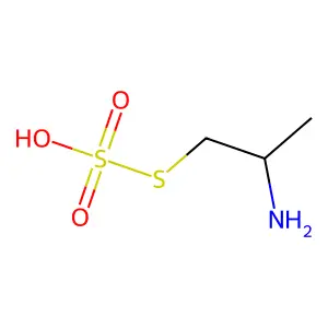 Thiosulfuric acid (H2S2O3), S-(2-aminopropyl) ester structure