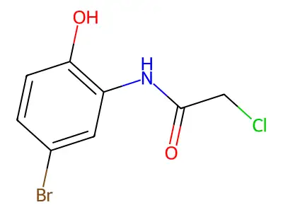 N-(5-bromo-2-hydroxyphenyl)-2-chloroacetamide structure