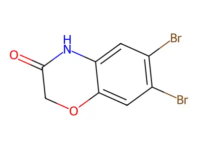 6,7-Dibromo-2H-1,4-benzoxazin-3(4H)-one structure