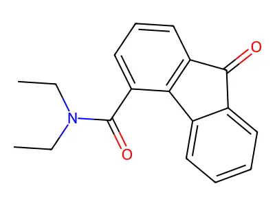 N4,N4-diethyl-9-oxo-9H-fluorene-4-carboxamide structure