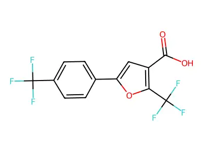 2-(trifluoromethyl)-5-[4-(trifluoromethyl)phenyl]furan-3-carboxylic Acid structure