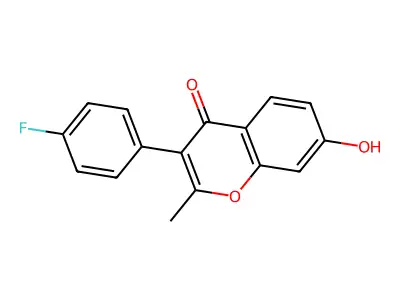 3-(4-fluorophenyl)-7-hydroxy-2-methyl-4H-chromen-4-one structure