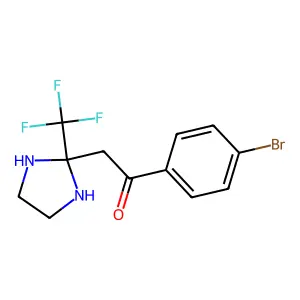 1-(4-Bromophenyl)-2-[2-(trifluoromethyl)imidazolidin-2-yl]ethanone structure