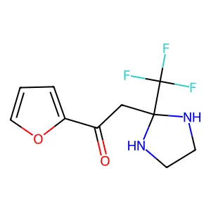 1-(Furan-2-yl)-2-[2-(trifluoromethyl)imidazolidin-2-yl]ethanone structure
