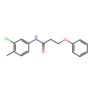 N-(3-chloro-4-methylphenyl)-3-phenoxypropanamide structure