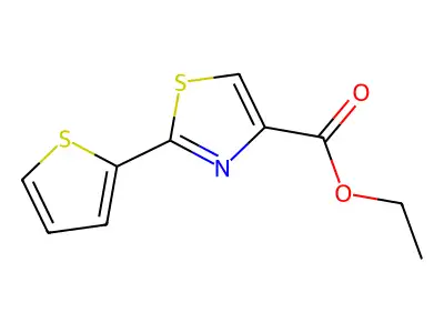 Ethyl 2-(thiophen-2-yl)-1,3-thiazole-4-carboxylate structure