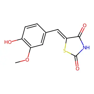 5-[(4-Hydroxy-3-methoxyphenyl)methylidene]-1,3-thiazolidine-2,4-dione structure