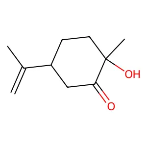 (2S,5R)-2-Hydroxy-2-methyl-5-(1-methylethenyl)cyclohexanone structure