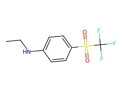N-ethyl-4-(trifluoromethylsulfonyl)aniline structure