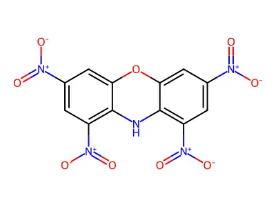 1,3,7,9-Tetranitrophenoxazine structure