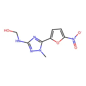 s-Triazole, 5-(hydroxymethylamino)-1-methyl-3-(5-nitro-2-furyl)- structure