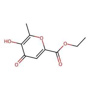 Ethyl 5-hydroxy-6-methyl-4-oxo-4H-pyran-2-carboxylate structure