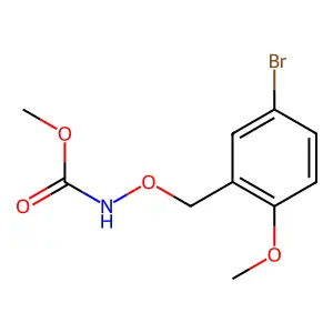 Carbamic acid, ((5-bromo-2-methoxybenzyl)oxy)-, methyl ester structure