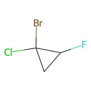 1-Bromo-1-chloro-2-fluorocyclopropane structure
