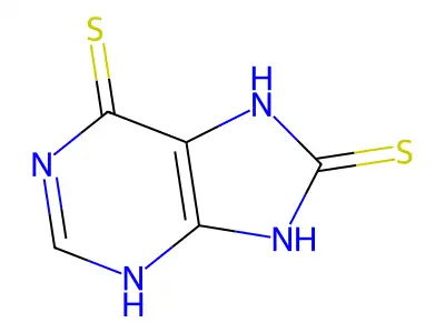 6,8-Dimercaptopurine structure