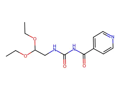 N-(2,2-diethoxyethyl)-N'-isonicotinoylurea structure