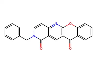 2-benzyl-1H-chromeno[2,3-b][1,6]naphthyridine-1,11(2H)-dione structure