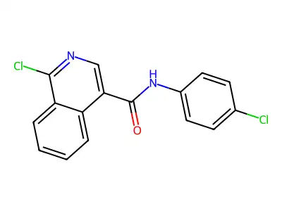 1-chloro-N-(4-chlorophenyl)isoquinoline-4-carboxamide structure