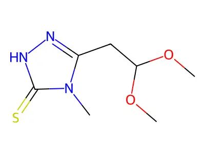 5-(2,2-dimethoxyethyl)-4-methyl-4H-1,2,4-triazole-3-thiol structure