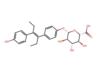 Diethylstilbestrol monoglucuronide structure