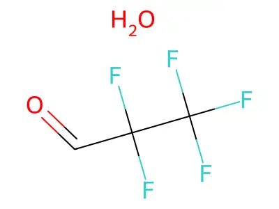 Pentafluoropropionaldehyde hydrate structure