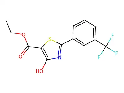 Ethyl 4-hydroxy-2-(3-(trifluoromethyl)phenyl)-5-thiazolecarboxylate structure