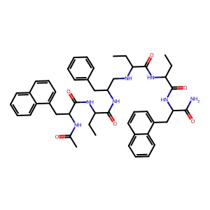(2S)-2-[[(2S)-2-[[(2S)-2-[[(2S)-2-acetamido-3-(1-naphthyl)propanoyl]amino]butanoyl]amino]-3-phenyl-propyl]amino]-N-[(1S)-1-[[(1S)-2-amino-1-(1-naphthylmethyl)-2-oxo-ethyl]carbamoyl]propyl]butanamide structure
