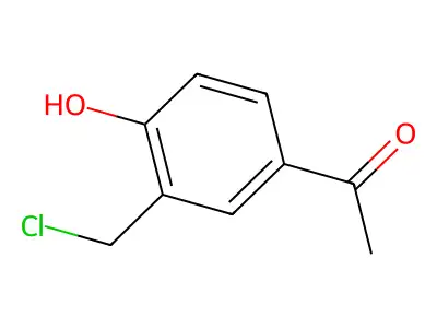1-[3-(Chloromethyl)-4-hydroxyphenyl]ethan-1-one structure
