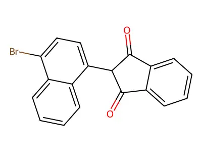 2-(4-Bromonaphthalen-1-yl)-1H-indene-1,3(2H)-dione structure