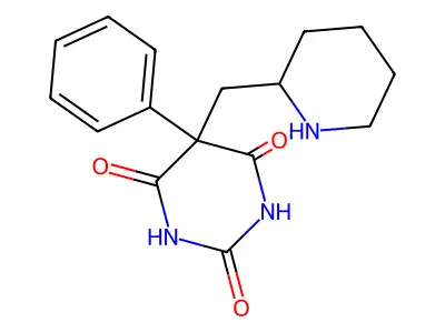 5-Phenyl-5-(2-piperidinylmethyl)-2,4,6(1H,3H,5H)-pyrimidinetrione structure