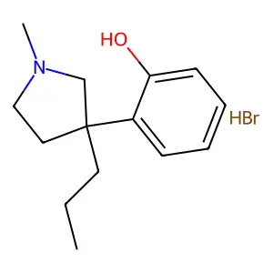 Phenol, 2-(1-methyl-3-propyl-3-pyrrolidinyl)-, hydrobromide (1:1) structure