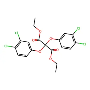 Diethyl 2,2-bis(3,4-dichlorophenoxy)propanedioate structure