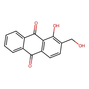 1-Hydroxy-2-(hydroxymethyl)-9,10-anthracenedione structure