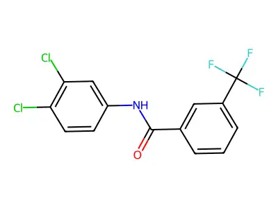 N-(3,4-dichlorophenyl)-3-(trifluoromethyl)benzamide structure